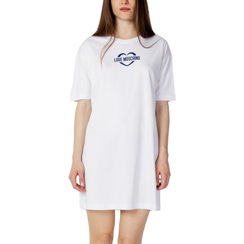 Love Moschino White Cotton Short by Love Moschino