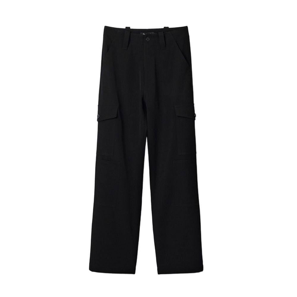 Desigual Black Polyester Cropped Pant by Desigual