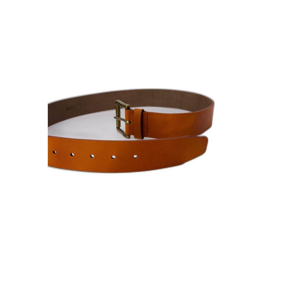 Ceinture en cuir beige Hugo Boss