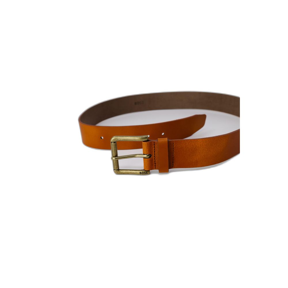 Ceinture en cuir beige Hugo Boss