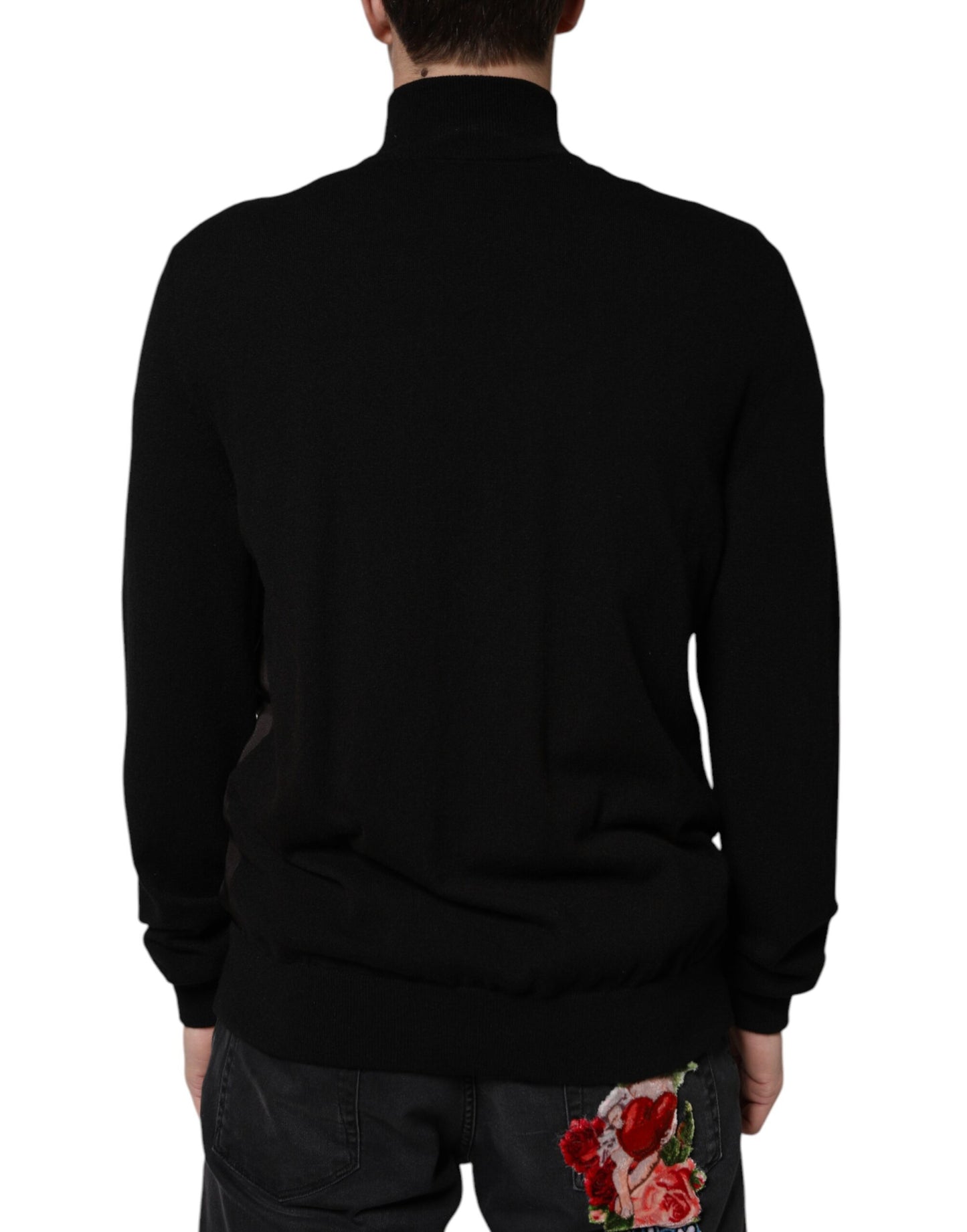 Dolce & Gabbana Black Logo Monogram Full Zip Bomber Jacket by Dolce & Gabbana