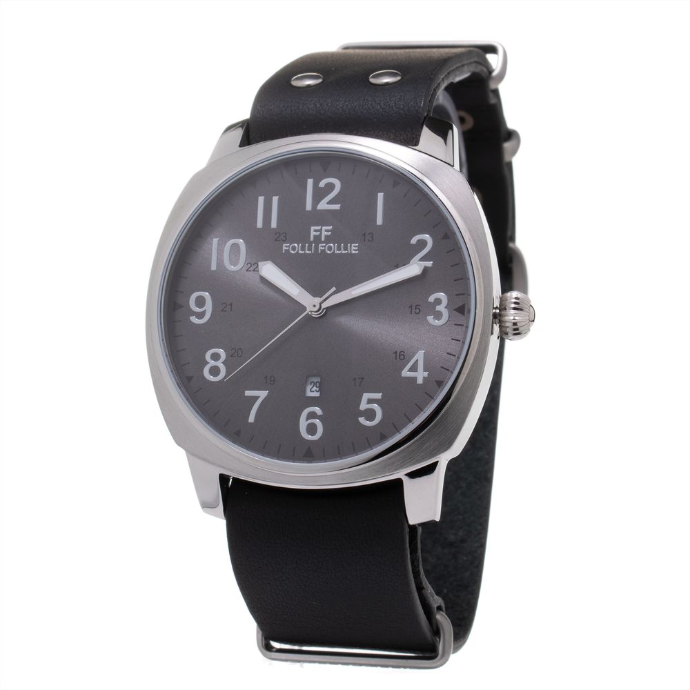 Montre Folli Follie en cuir noir