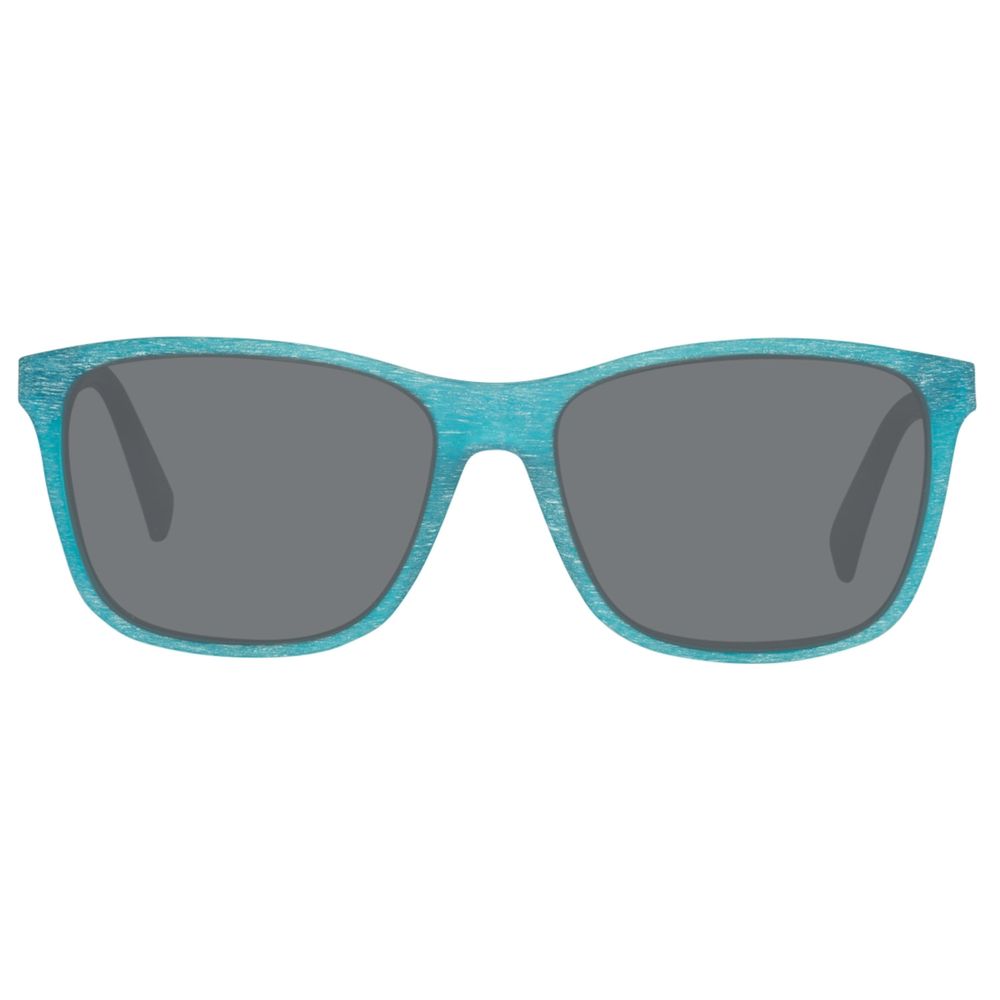 Lunettes de soleil Just Cavalli en cuir de veau bleu