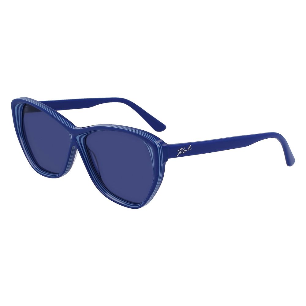 Karl Lagerfeld Blue Acetate Sunglasses by Karl Lagerfeld