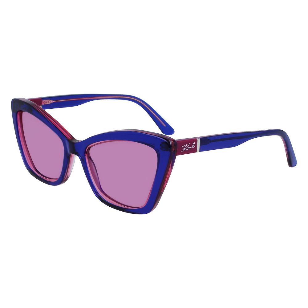 Karl Lagerfeld Blue Acetate Sunglasses by Karl Lagerfeld