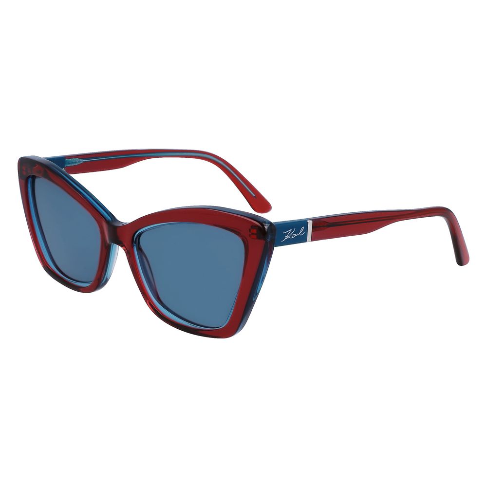 Karl Lagerfeld Red Acetate Sunglasses by Karl Lagerfeld