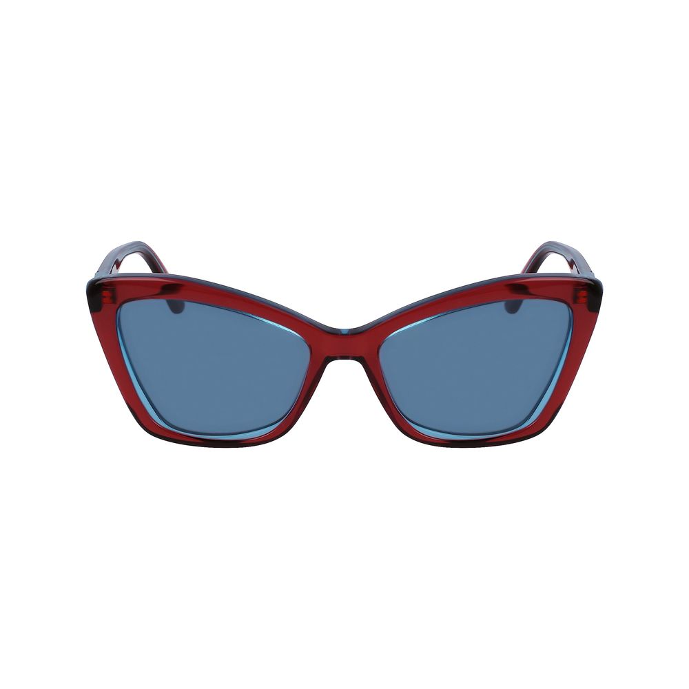 Karl Lagerfeld Red Acetate Sunglasses by Karl Lagerfeld
