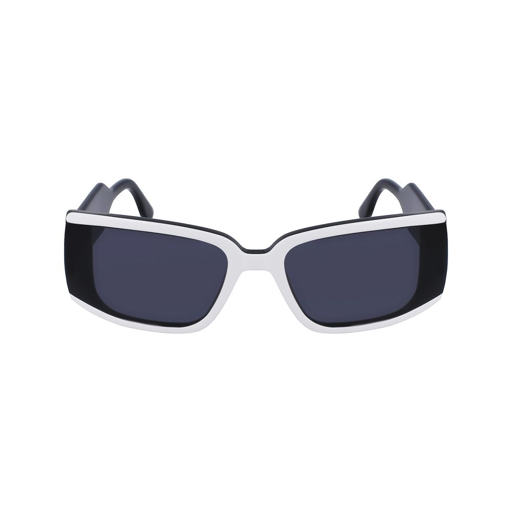 Lunettes de soleil Karl Lagerfeld en cuir de veau noir