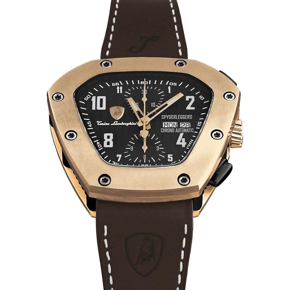 Montre Lamborghini en cuir noir