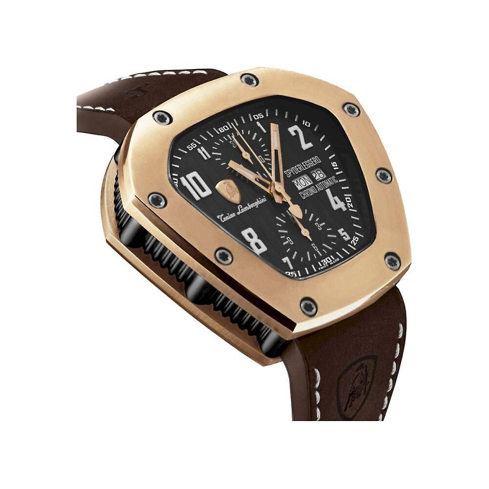 Montre Lamborghini en cuir noir
