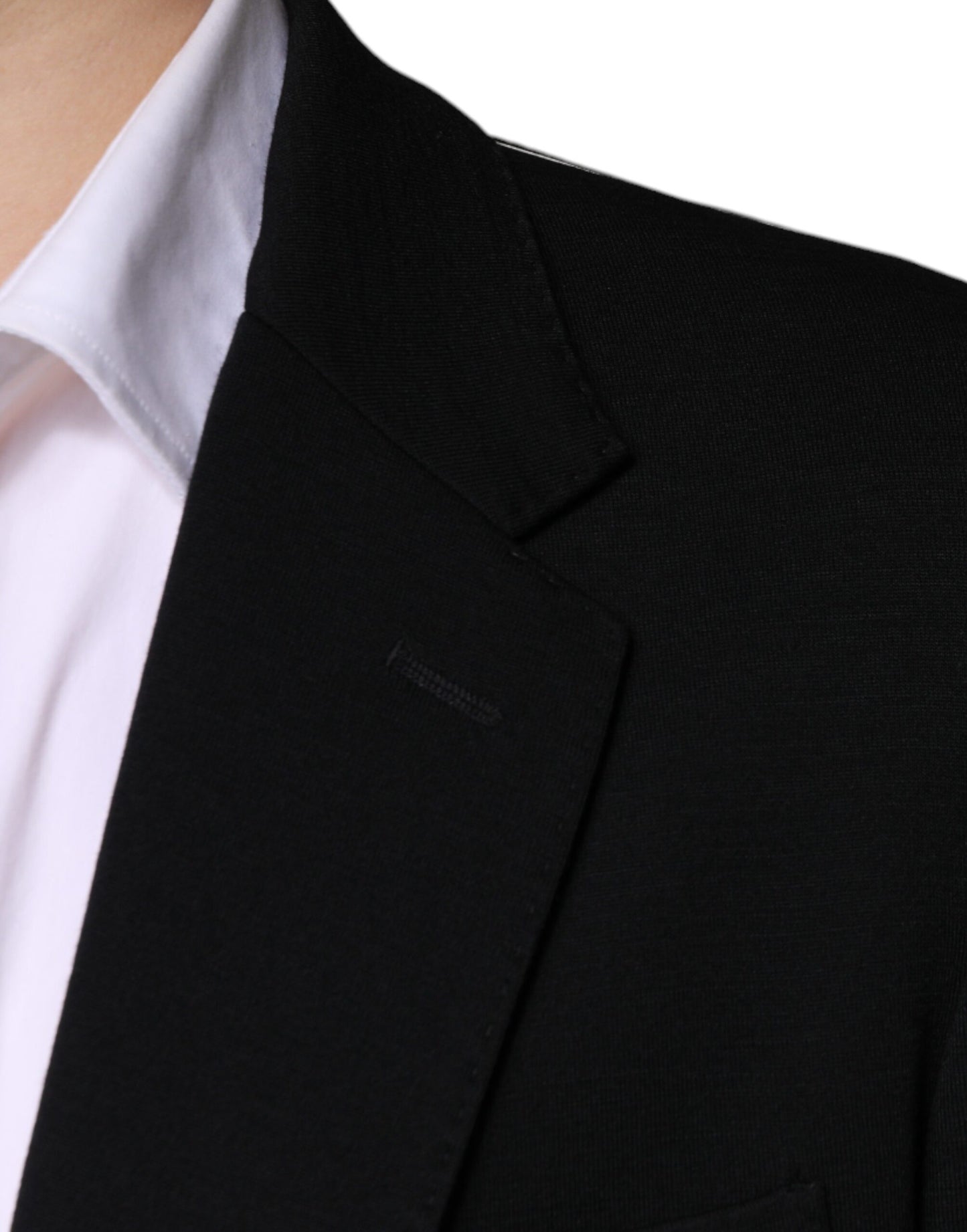 Blazer formel à simple boutonnage en laine noire Dolce & Gabbana