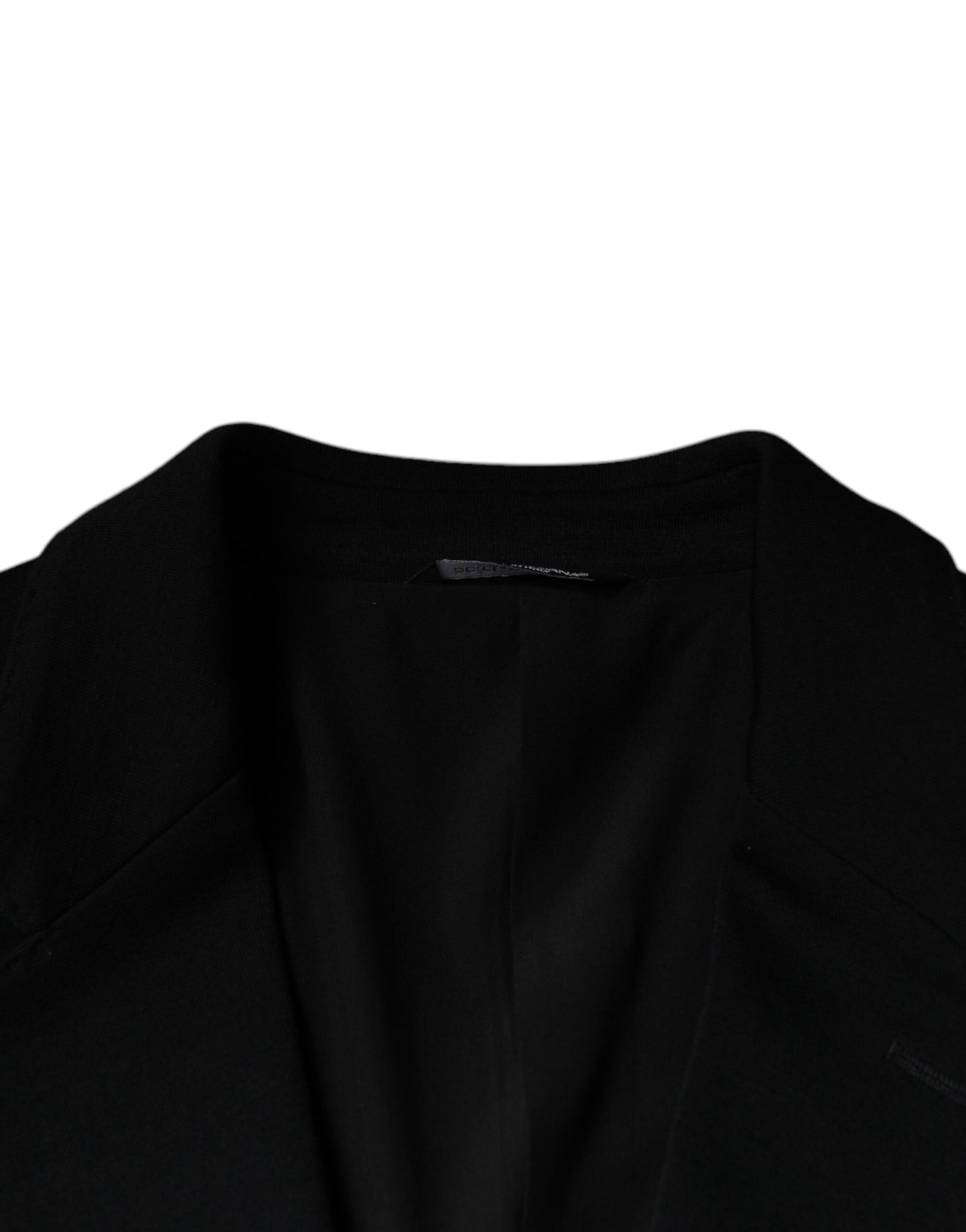 Blazer formel à simple boutonnage en laine noire Dolce & Gabbana
