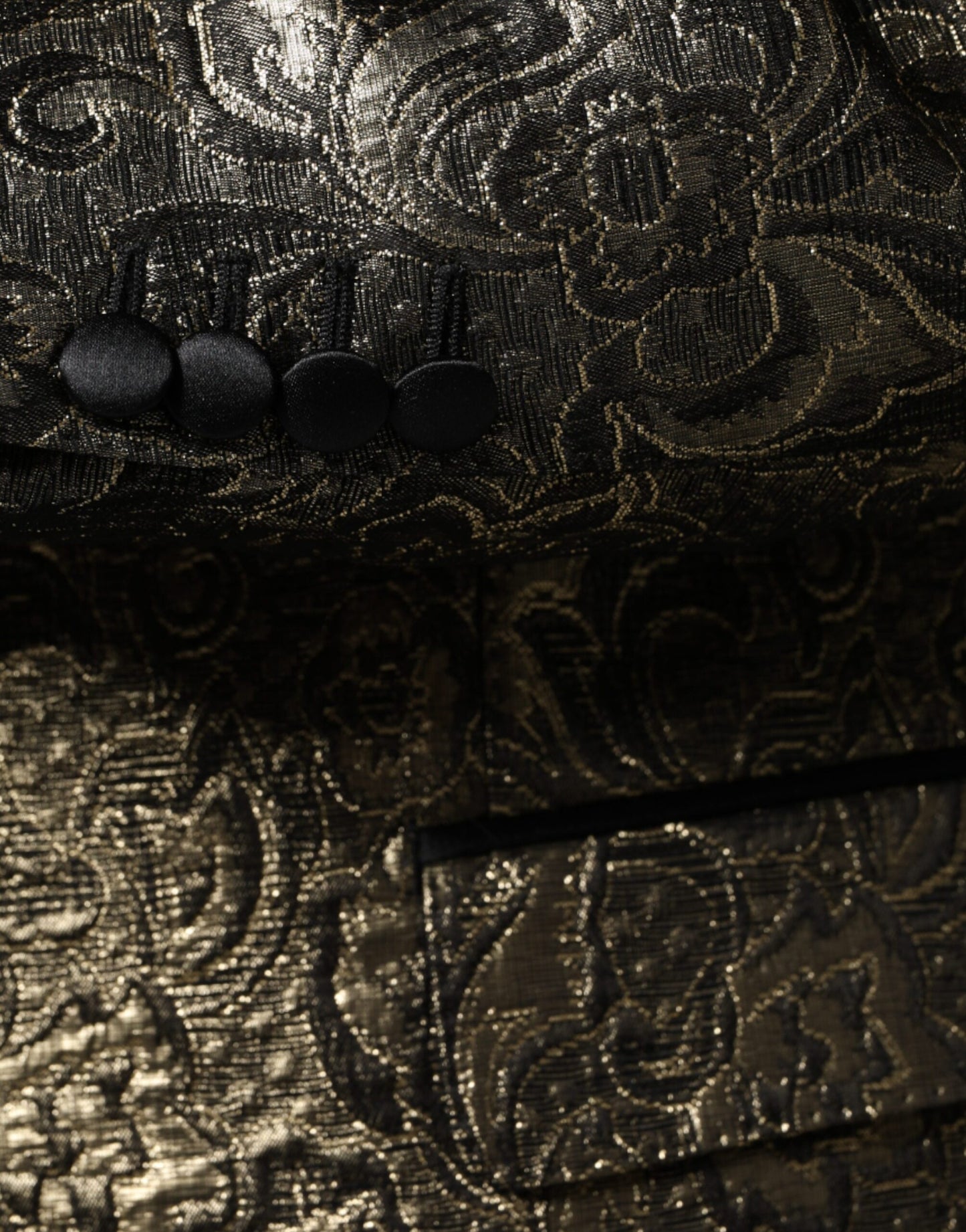Blazer manteau simple boutonnage en jacquard Dolce & Gabbana Gold SICILIA