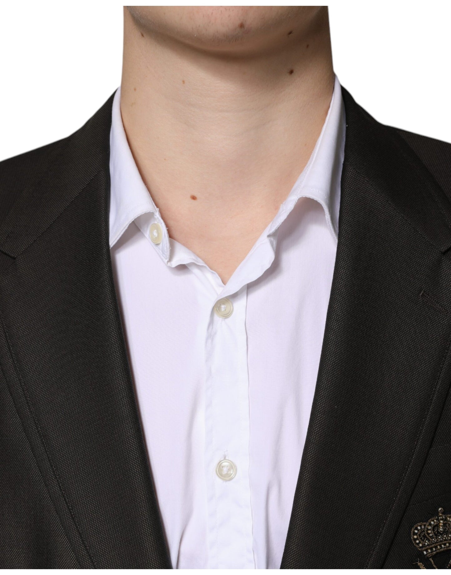 Dolce & Gabbana Blazer Veste en laine marron et vert abeille