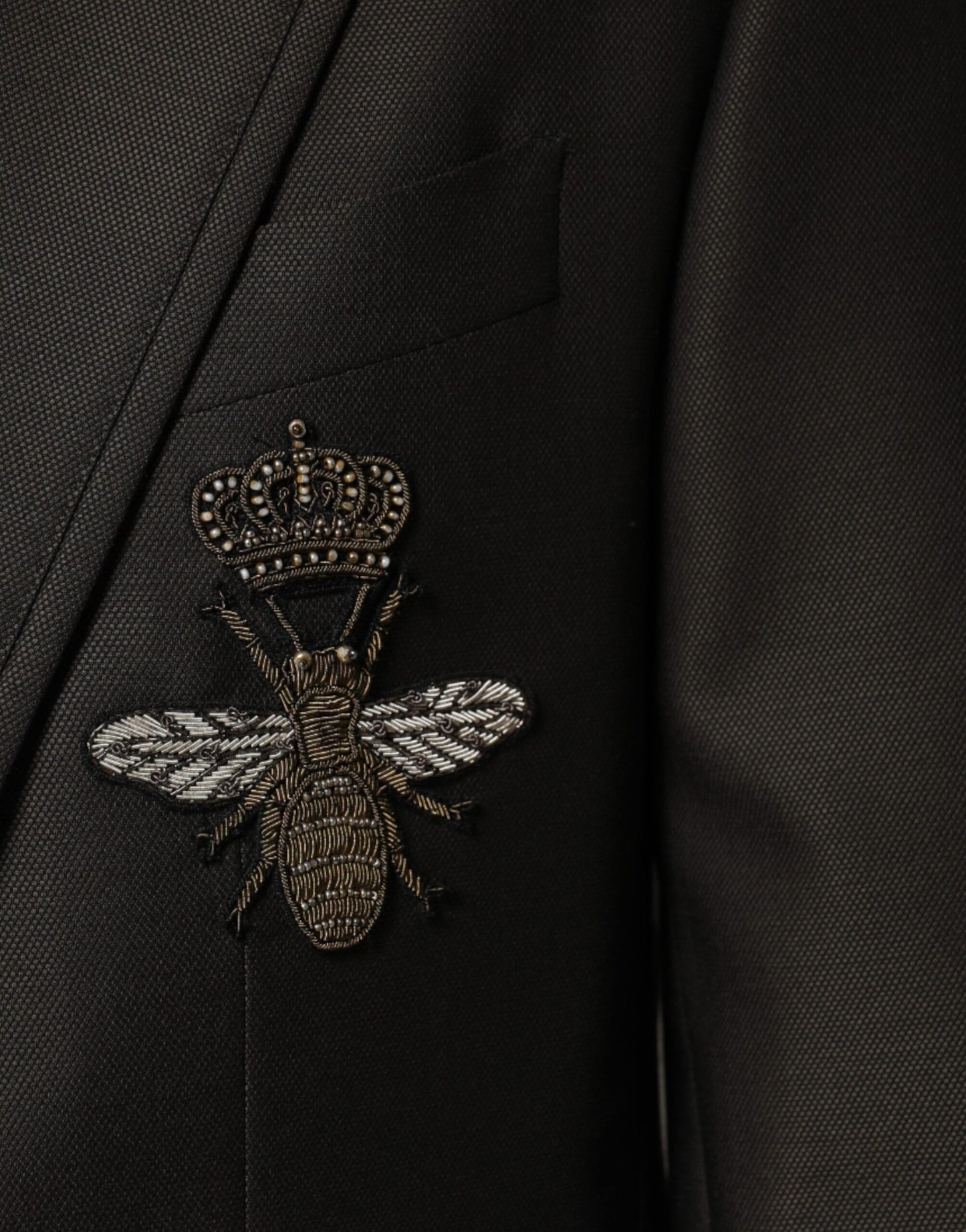 Dolce & Gabbana Blazer Veste en laine marron et vert abeille