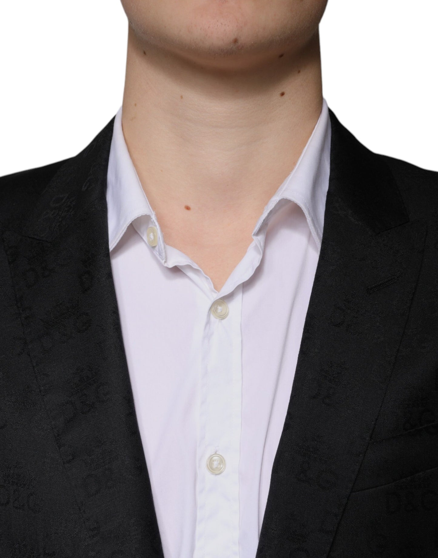 Blazer formel à simple boutonnage en laine noire Dolce & Gabbana
