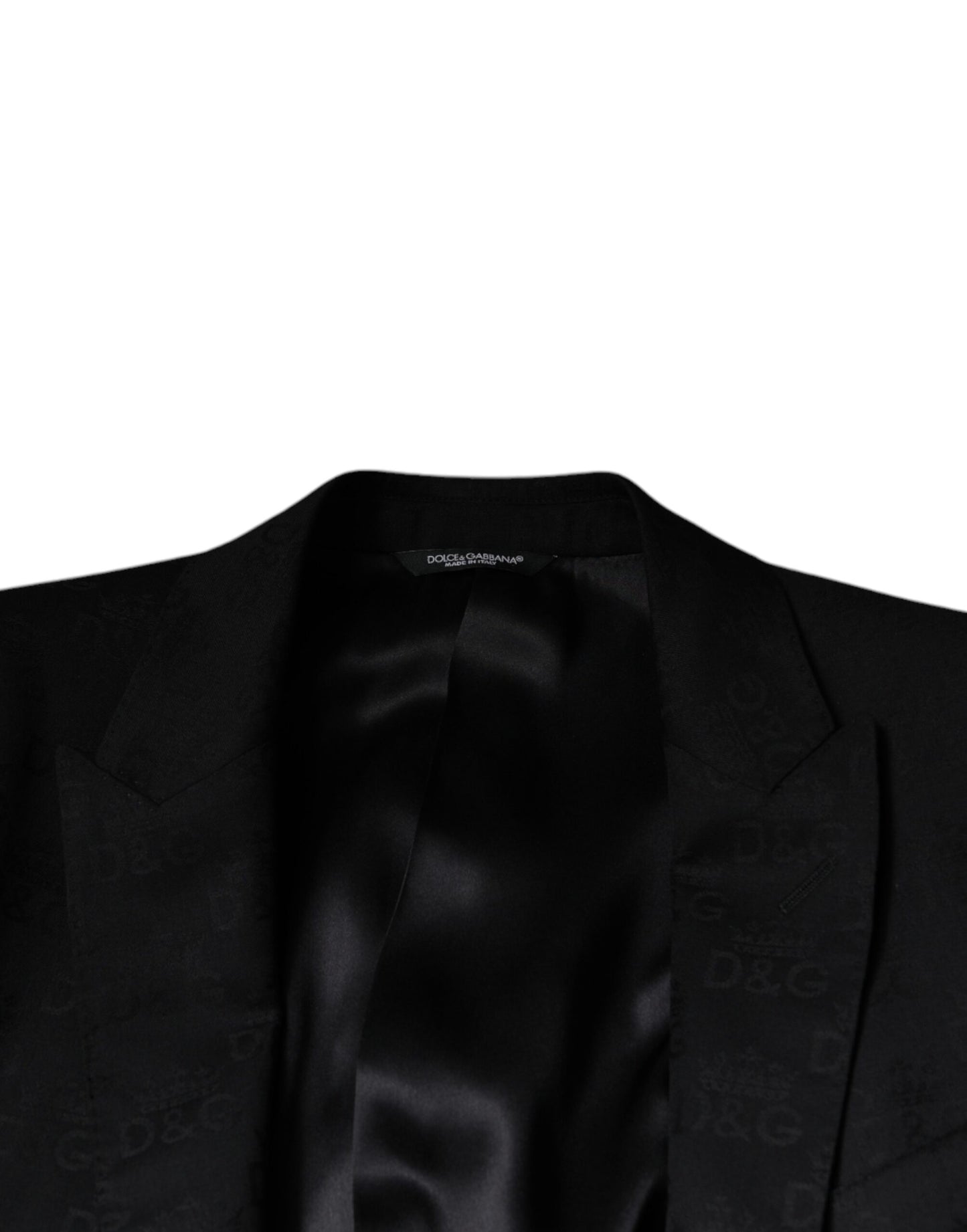 Blazer formel à simple boutonnage en laine noire Dolce & Gabbana