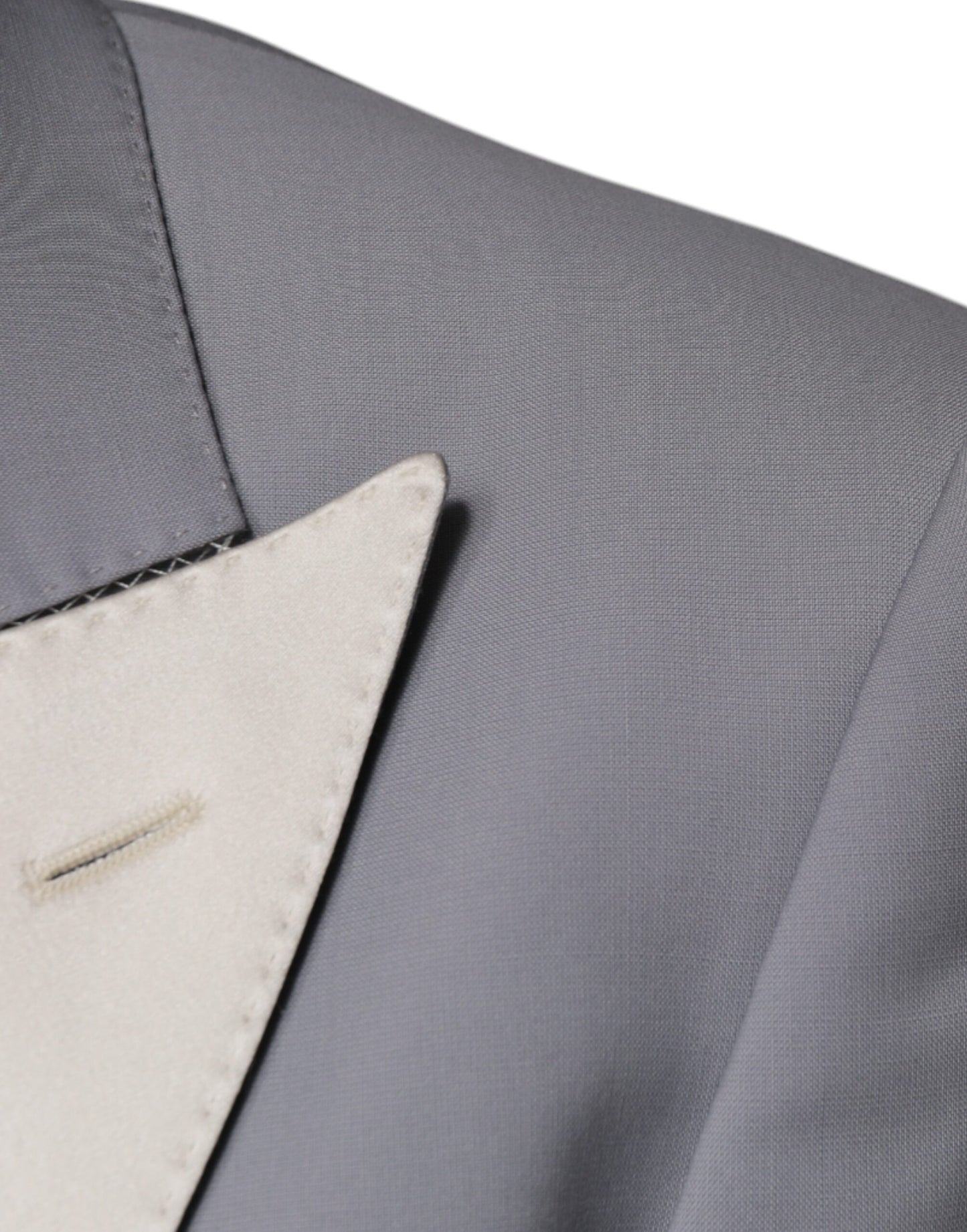 Costume 3 pièces slim fit en laine grise Dolce & Gabbana