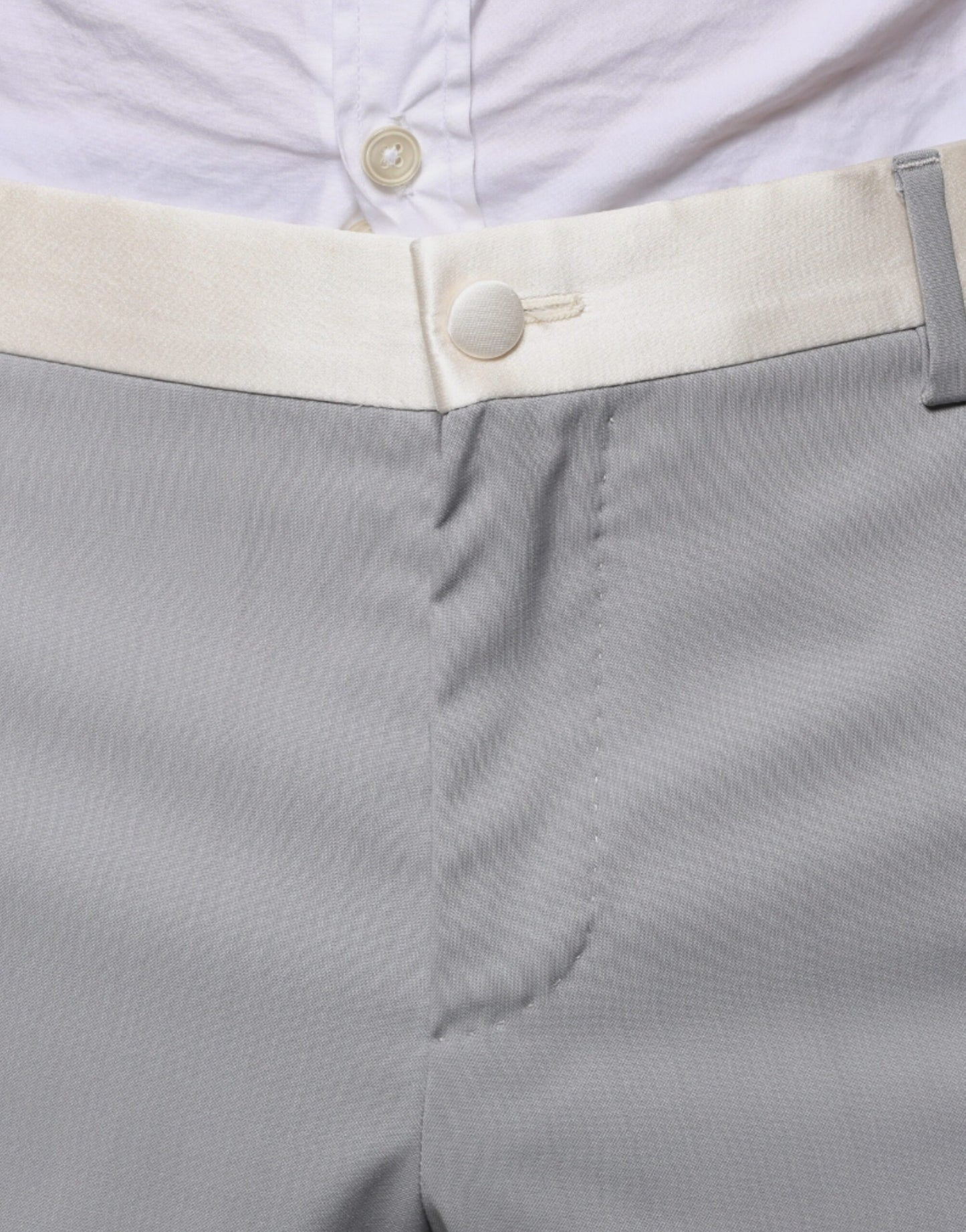 Costume 3 pièces slim fit en laine grise Dolce & Gabbana