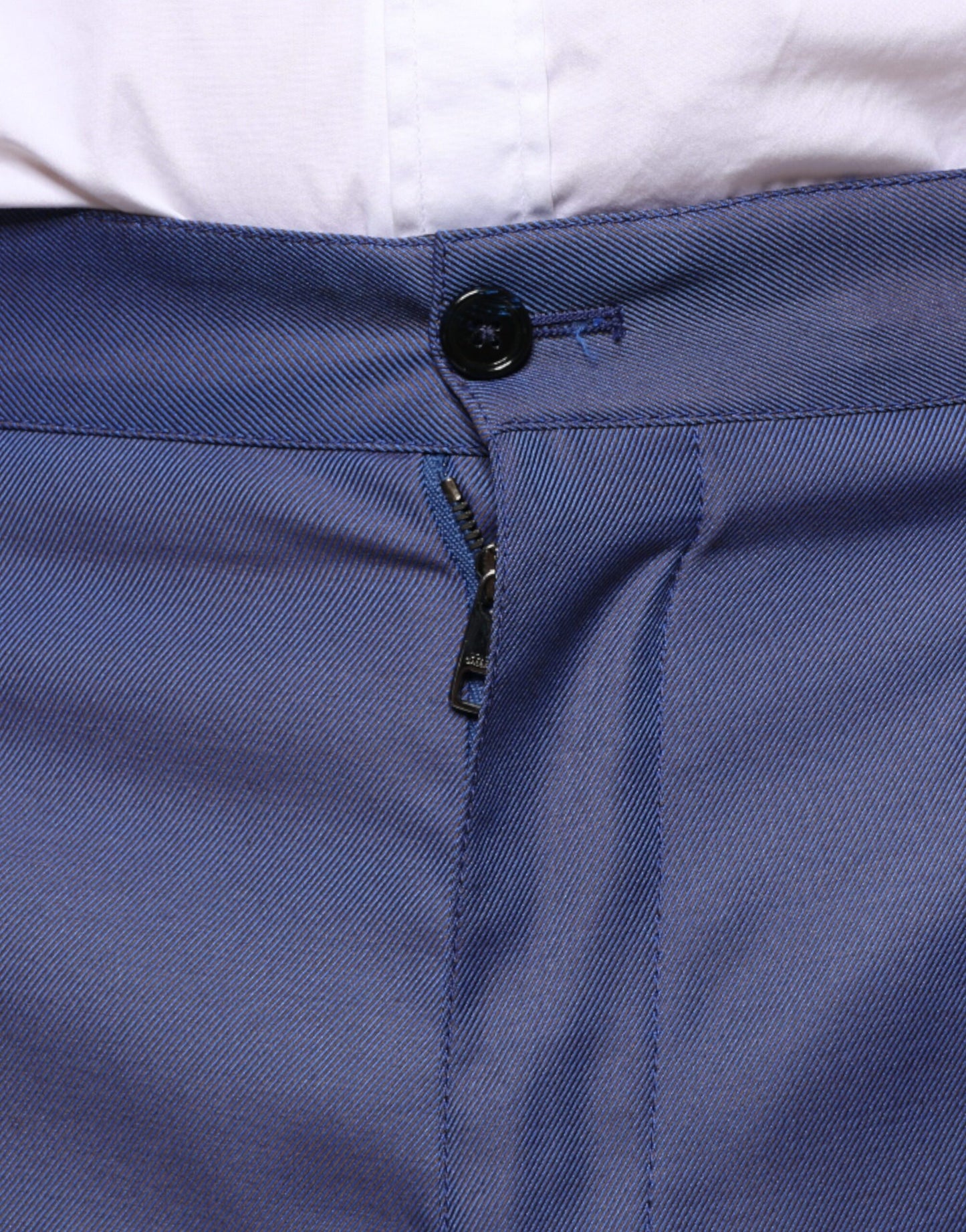 Dolce & Gabbana Blue Wool Tapered Formal Dress Pants by Dolce & Gabbana