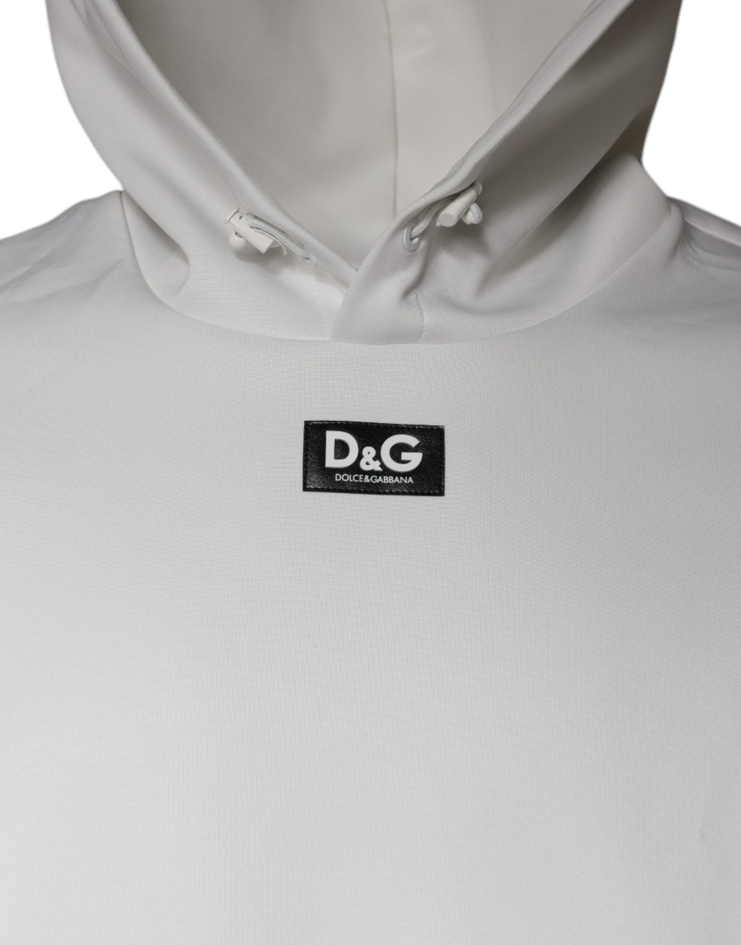 Sweat-shirt à capuche blanc Dolce & Gabbana avec logo D&G pour homme