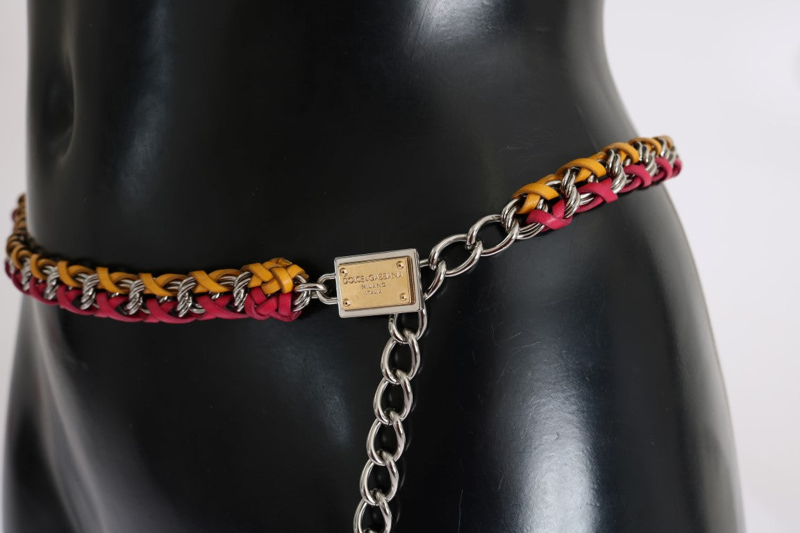 Ceinture élégante Dolce & Gabbana ornée de cristaux multicolores