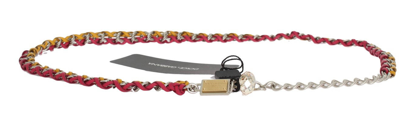 Ceinture élégante Dolce & Gabbana ornée de cristaux multicolores