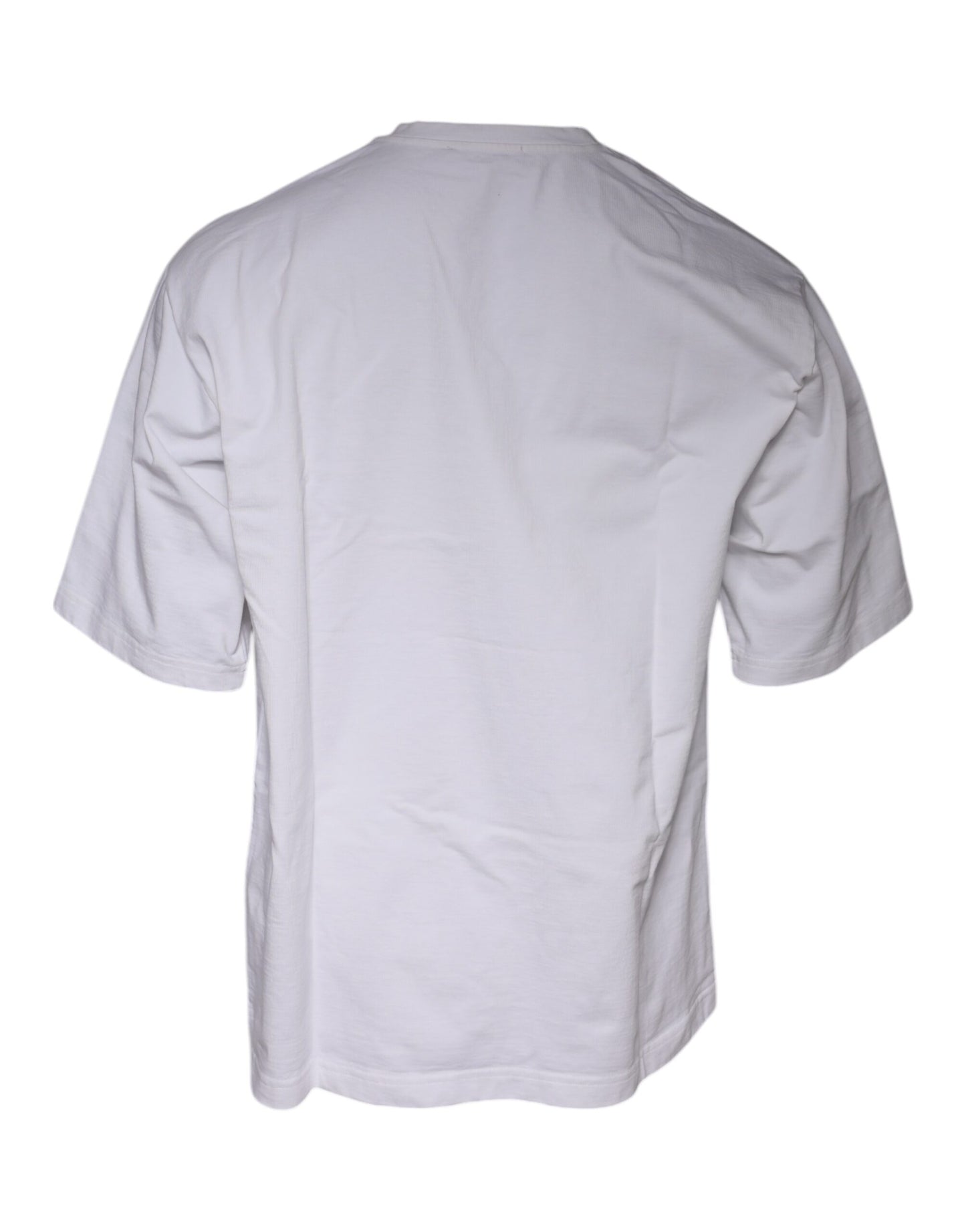 Dolce & Gabbana White Logo Print Cotton Crew Neck T-shirt by Dolce & Gabbana