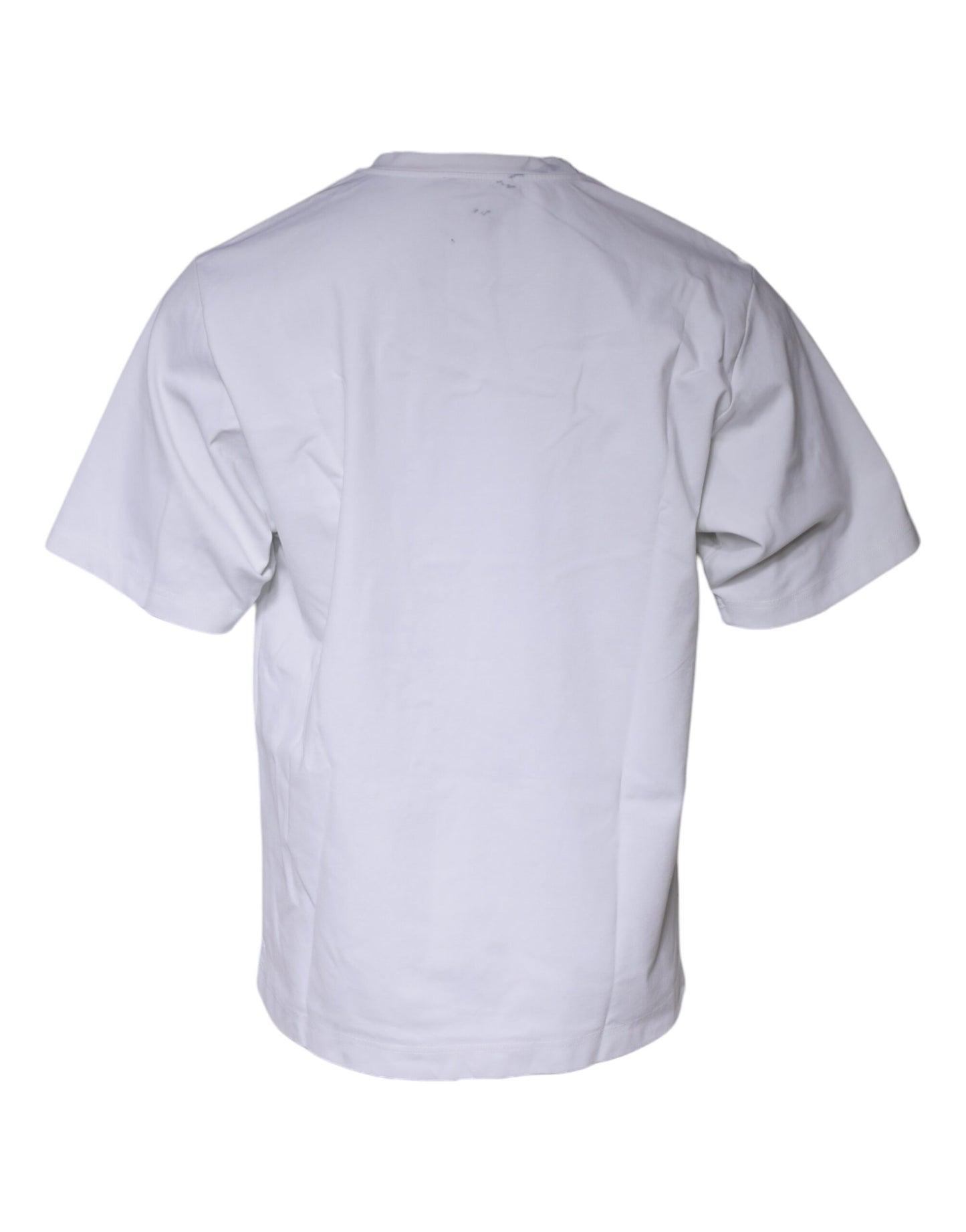 Dolce & Gabbana White Graphic Print Cotton Crew Neck T-shirt by Dolce & Gabbana