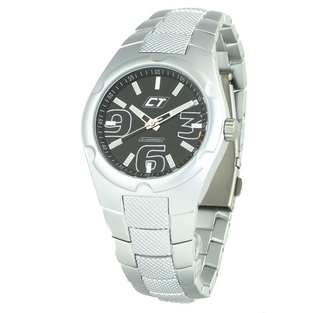 Montre Chronotech en acier inoxydable argenté