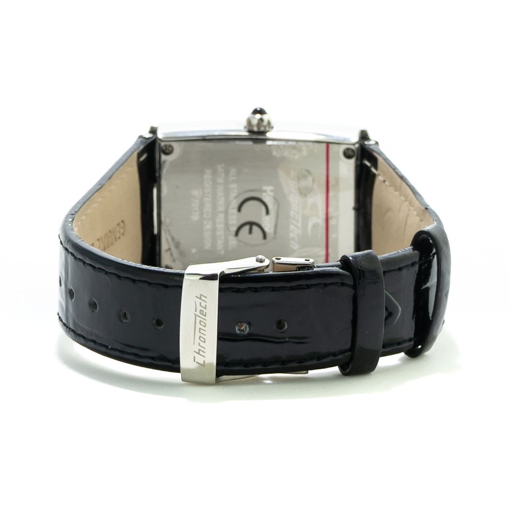 Montre Chronotech en cuir noir