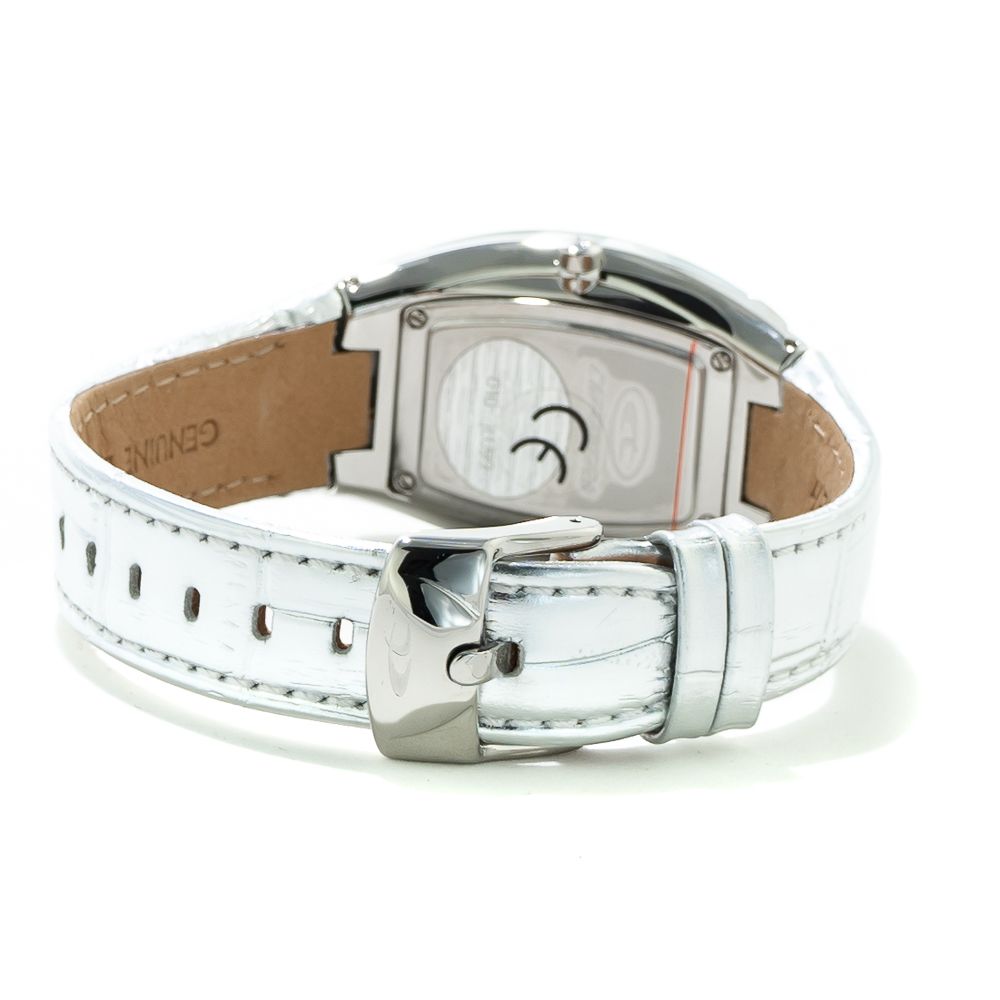 Montre Chronotech en cuir argenté