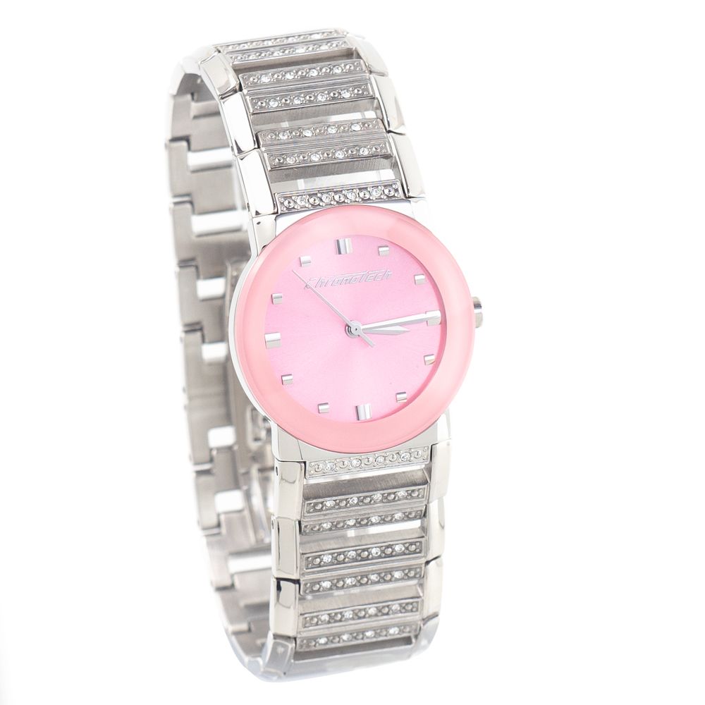 Montre Chronotech en acier inoxydable argenté