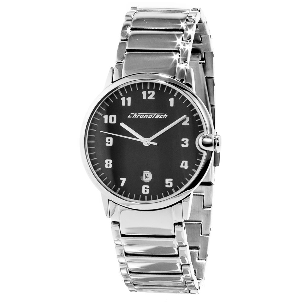 Montre Chronotech en acier argenté