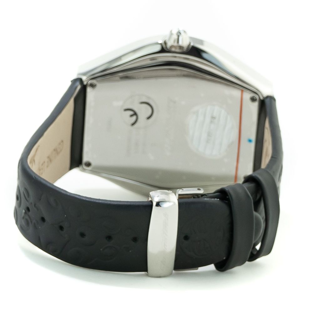 Montre Chronotech en cuir noir