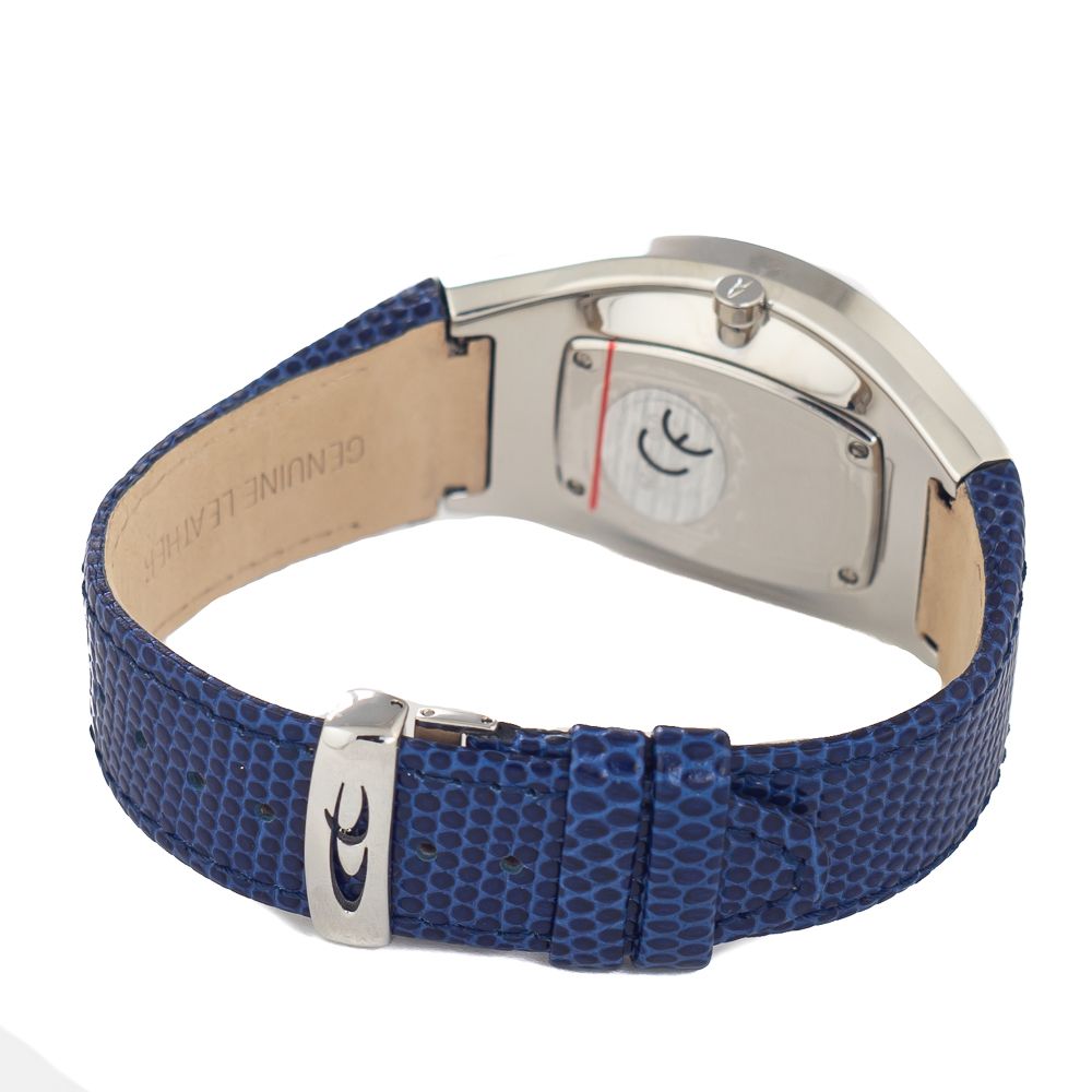 Montre Chronotech en cuir bleu