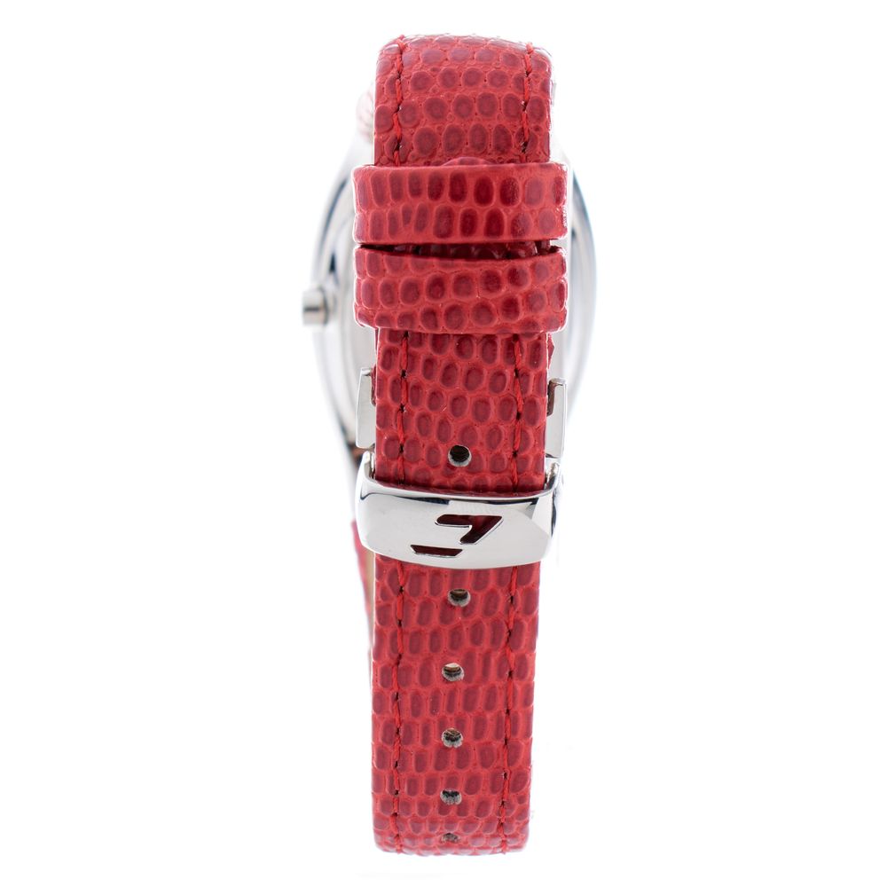 Montre Chronotech en cuir rouge