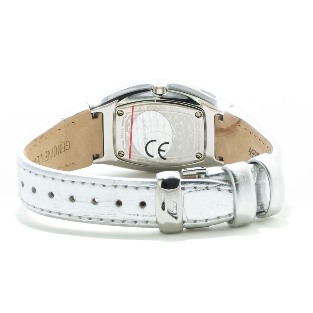 Montre Chronotech en cuir argenté