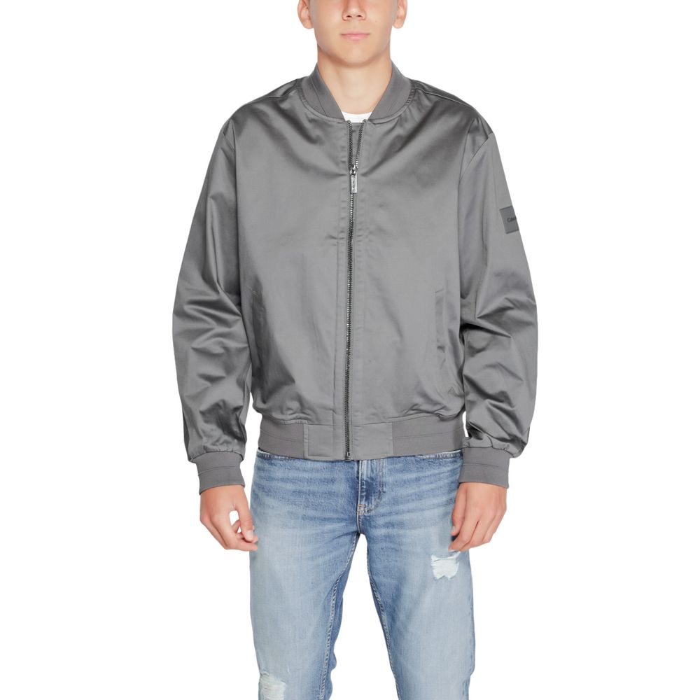 Calvin Klein Gray Organic Cotton Jackets & Coat by Calvin Klein