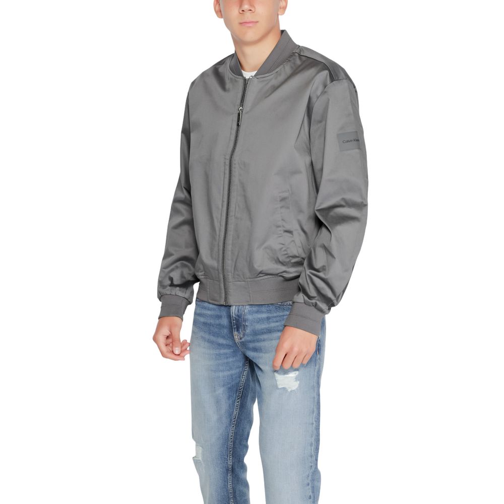 Calvin Klein Gray Organic Cotton Jackets & Coat by Calvin Klein