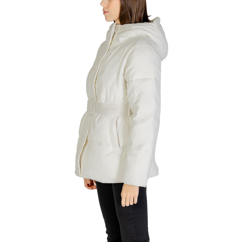 Vestes et manteaux en nylon crème Calvin Klein Jeans