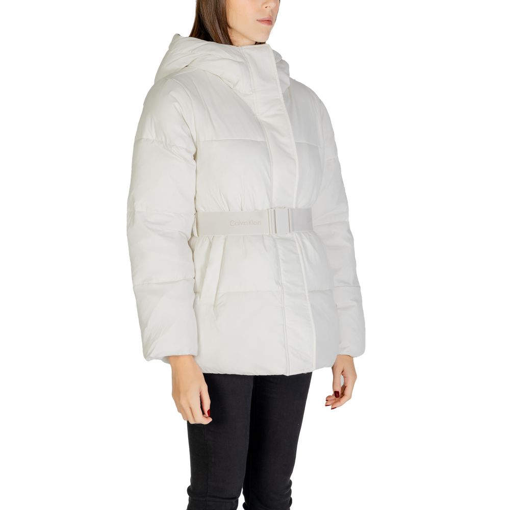Vestes et manteaux en nylon crème Calvin Klein Jeans