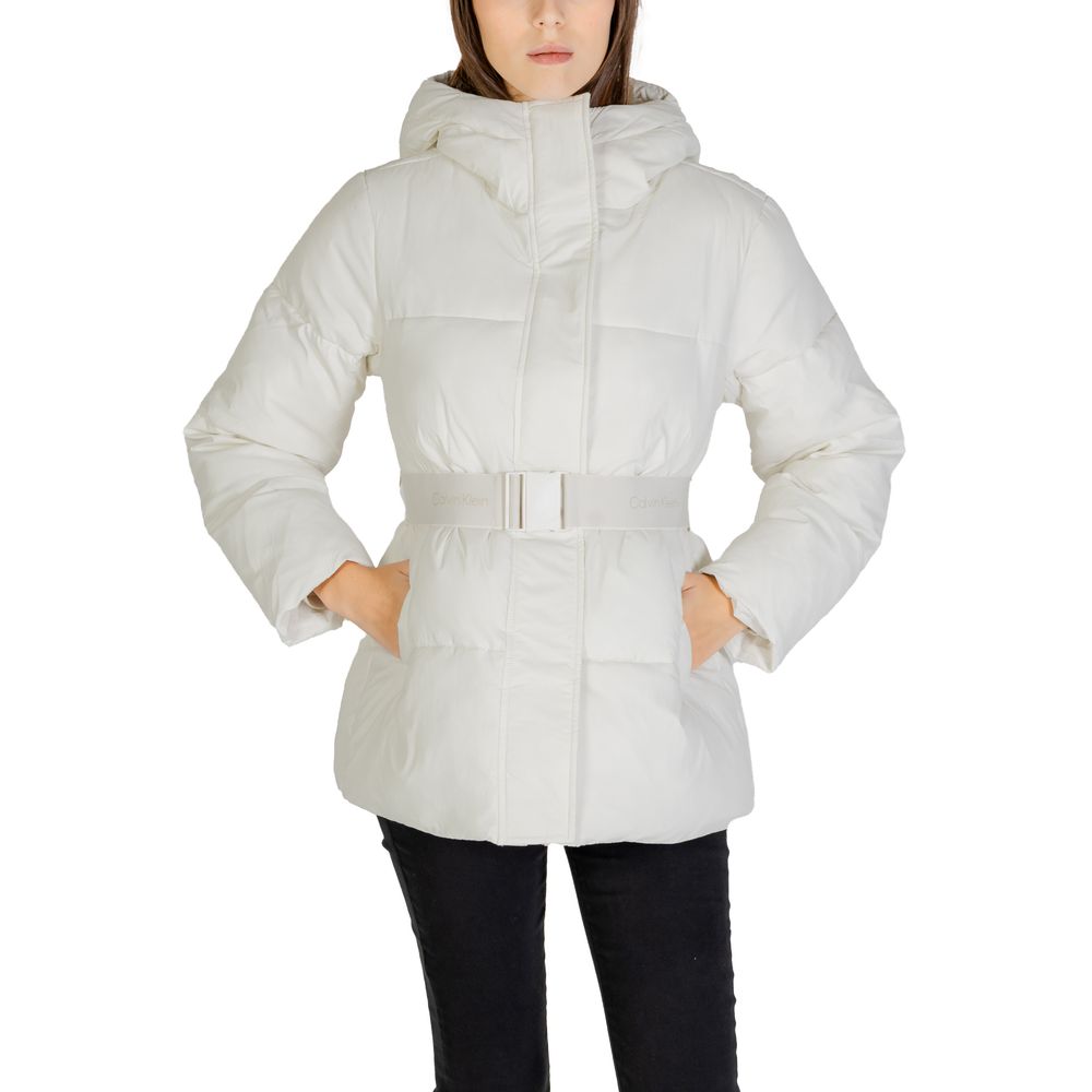 Vestes et manteaux en nylon crème Calvin Klein Jeans