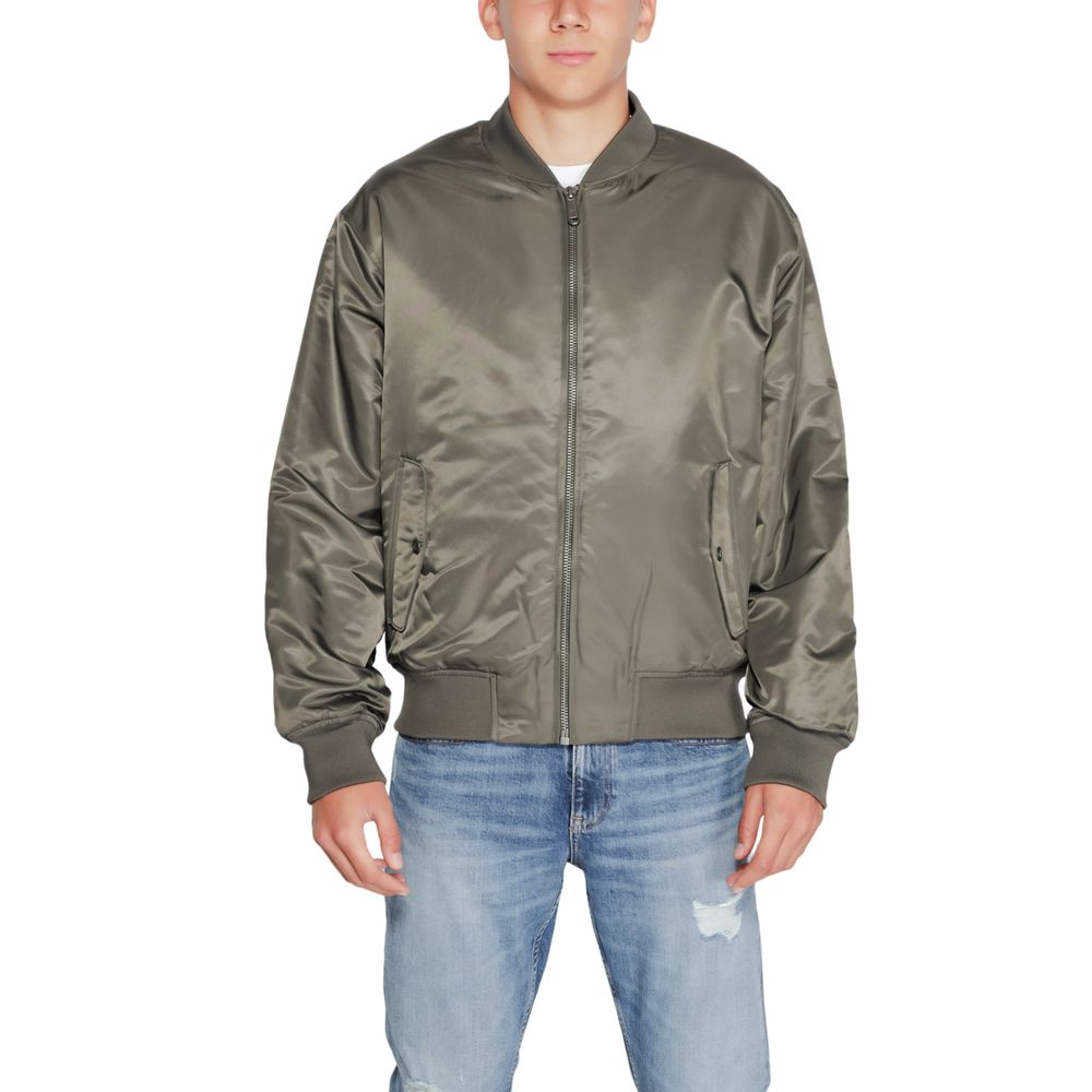 Calvin Klein Jeans Gray Polyamide Jackets & Coat