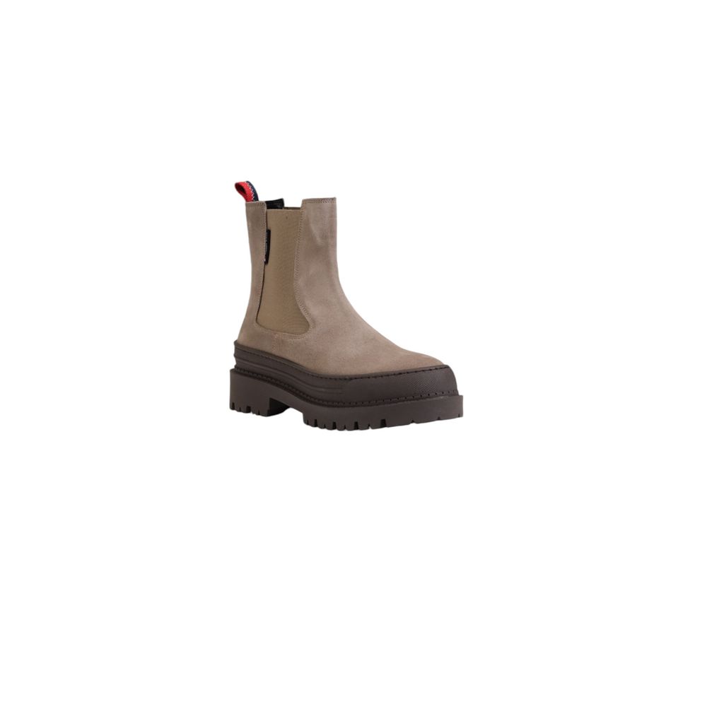 Bottes en cuir suédé gris Tommy Hilfiger