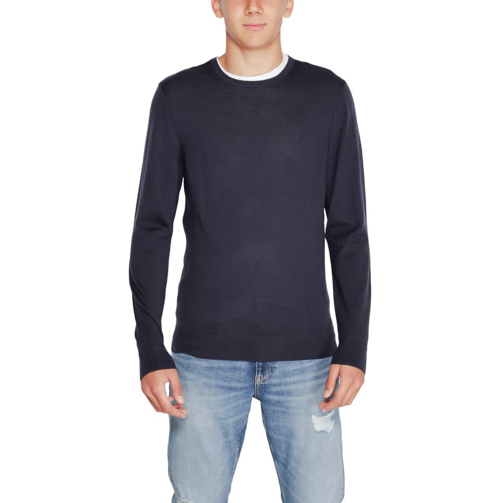 Calvin Klein Blue Recycled Wool Sportswear by Calvin Klein