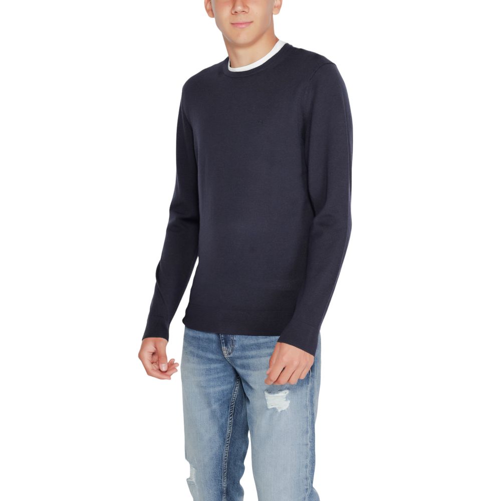 Calvin Klein Blue Recycled Wool Sportswear by Calvin Klein