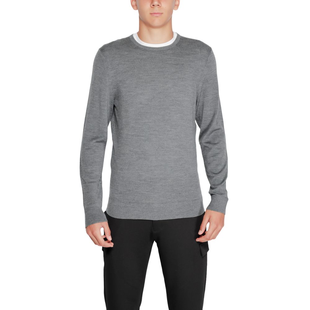 Calvin Klein Gray Recycled Wool Sportswear by Calvin Klein