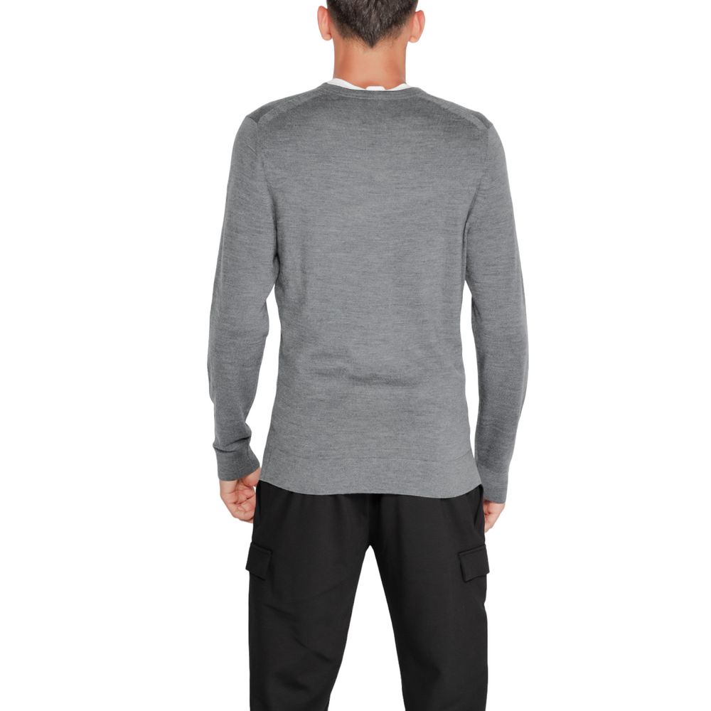 Calvin Klein Gray Recycled Wool Sportswear by Calvin Klein