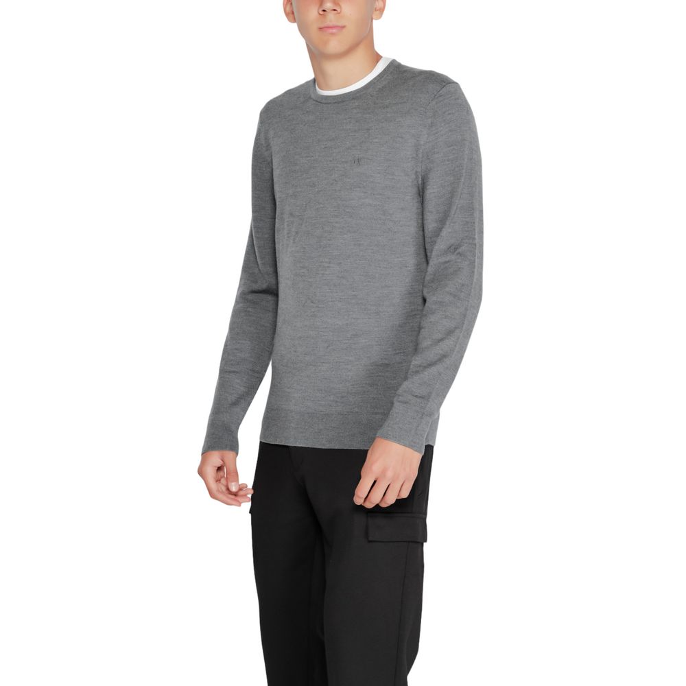 Calvin Klein Gray Recycled Wool Sportswear by Calvin Klein